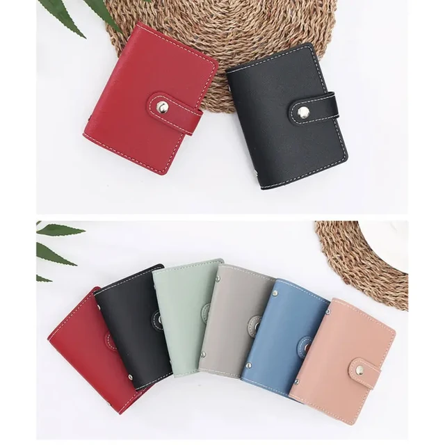 24 Fentes Porte cartes Pochette Pour Carte En Cuir PU Porte - Temu