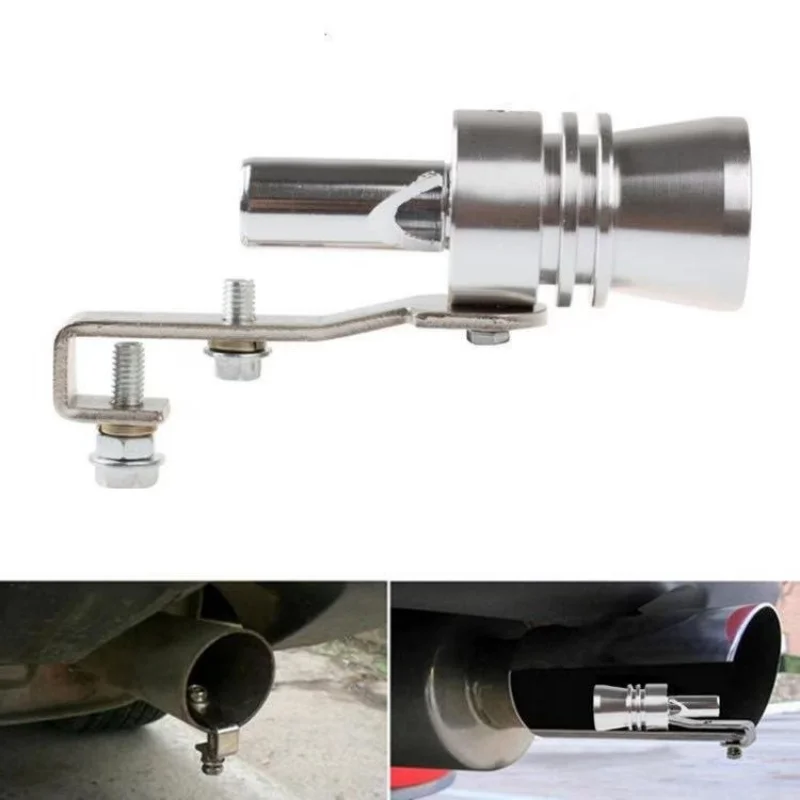Exhaust Muffler Tip, Car Turbo Whistle, Exhaust Trim Pipe, Exhaust Pipe Muffler Universal Turbo Sound Simulator Whistle Car Exhaust Pipe Whistle Vehicle Sound Muffler M/L