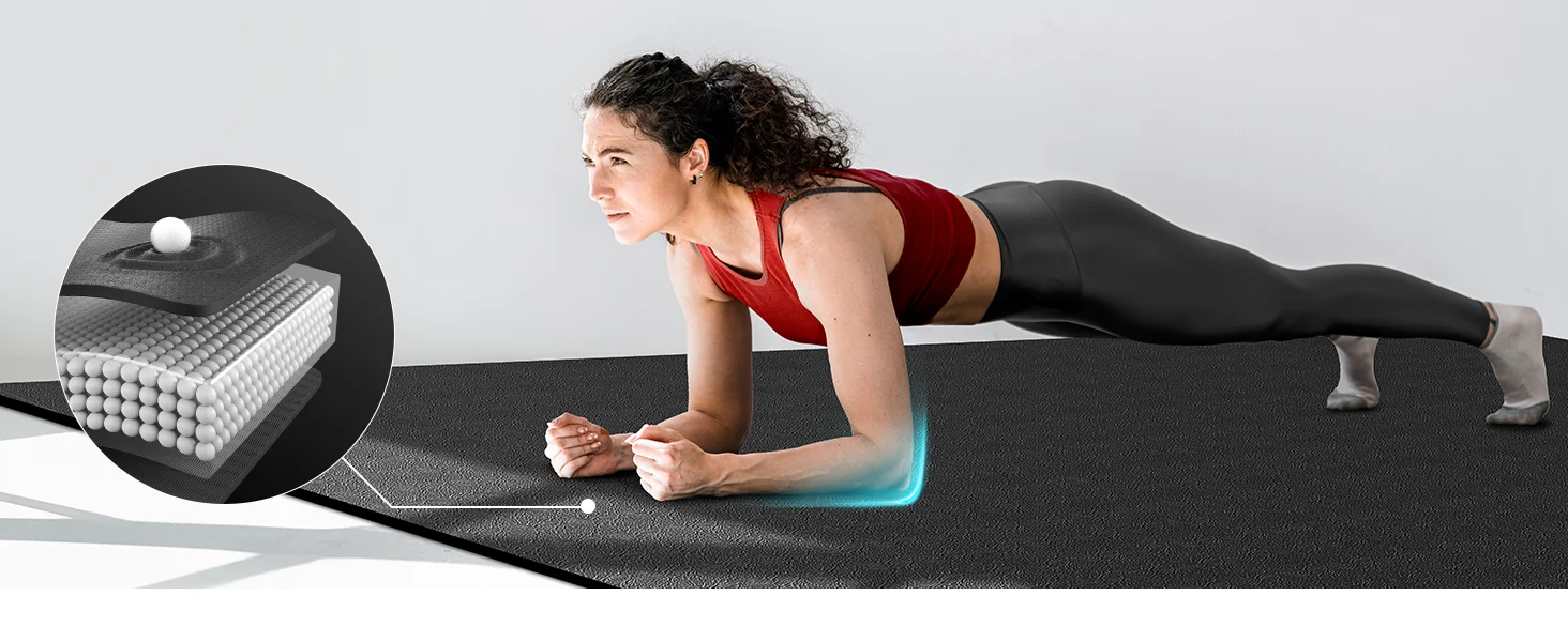 extra large yoga mat non slip floor excersing work out  1/3 1/4 2/5 1/2 inch for women