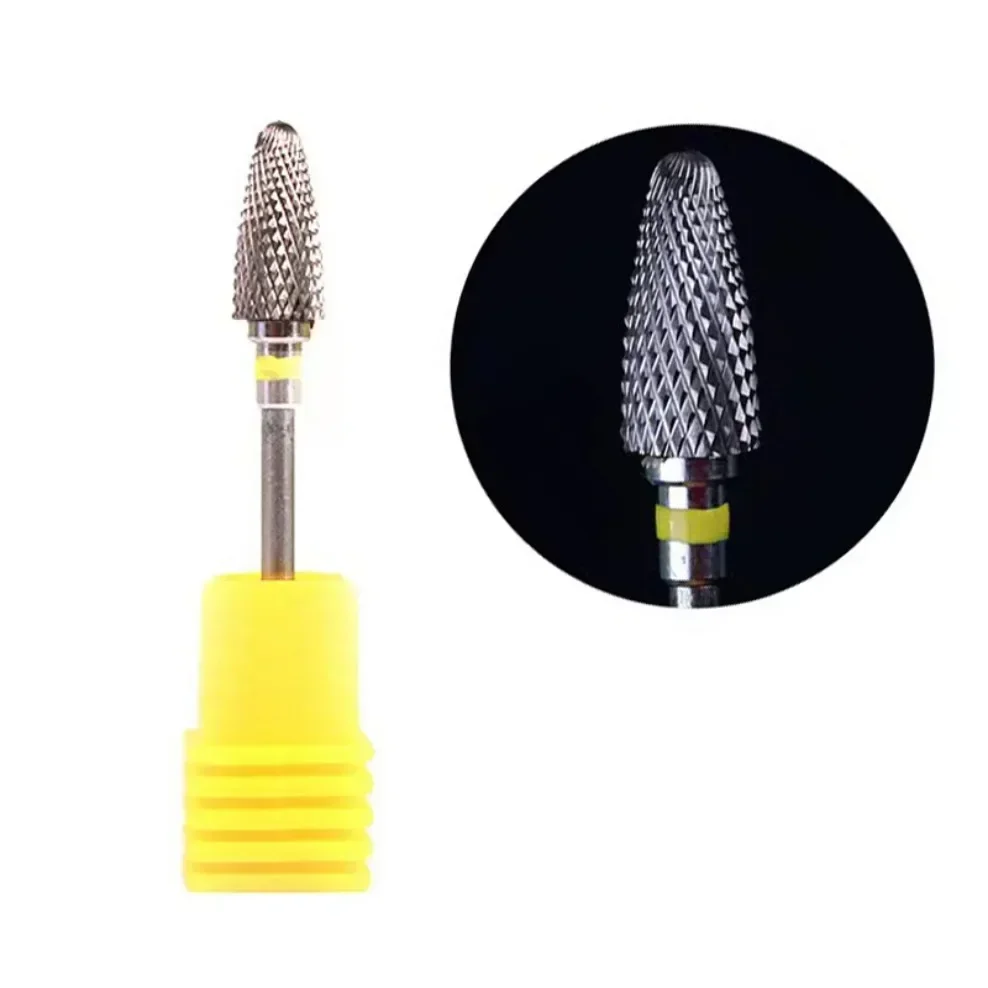 Nail Art Drill Bit Tungsten Carbide Steel Cone Tools Gel Removal Polishing Cuticle Clean Machine Nail Art Grinding Head Tools 5