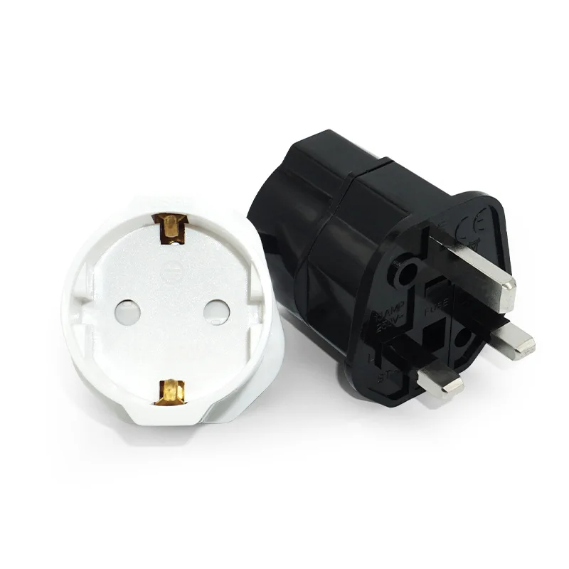 Nuovo Arrivo Di Alta Qualità 5X5X7Cm 250V Europeo Euro Eu Prese 2 Pin Per Uk 3 Pin Plug Adapter Adattatore Di Rete Da Viaggio