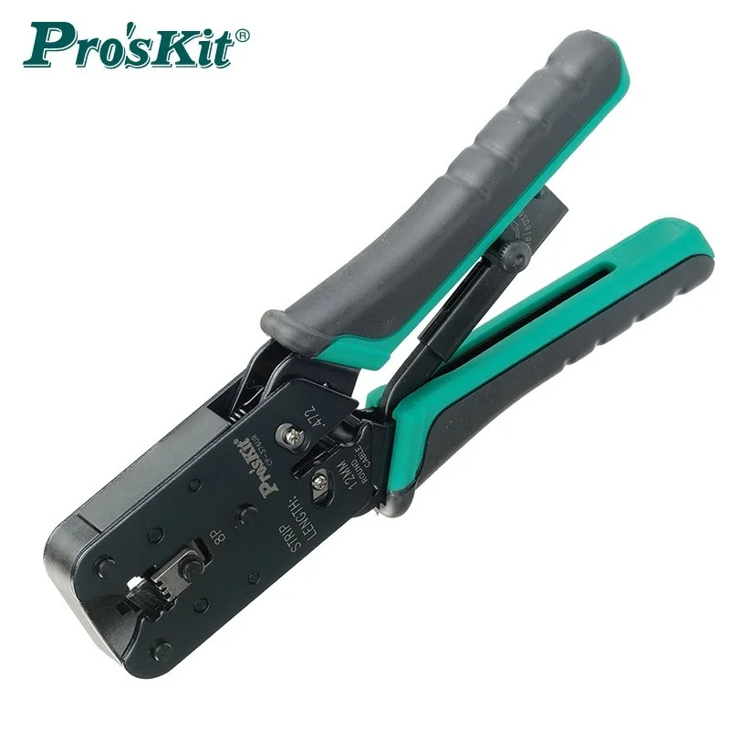 

Pro'skit CP-376UR Ratchet Network Crimping Pliers 8P Network Clamp Hand Tools For Hair Extension Crimping Repair Tools