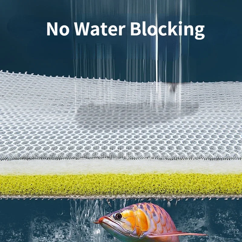 Aquarium Filter Bio Sponge 12D 8D Fish Tank Filter Media No Glue Foam Cotton Skimmer Aquarium Accessories Water Filtration