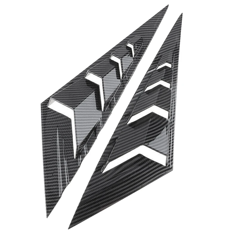 

Carbon Fiber Color Rear Side Vent Quarter Window Louver Shutter Cover Trim for Hyundai Elantra 2021 2022 2023
