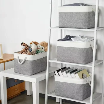 Double-Layer Linen Basket 1