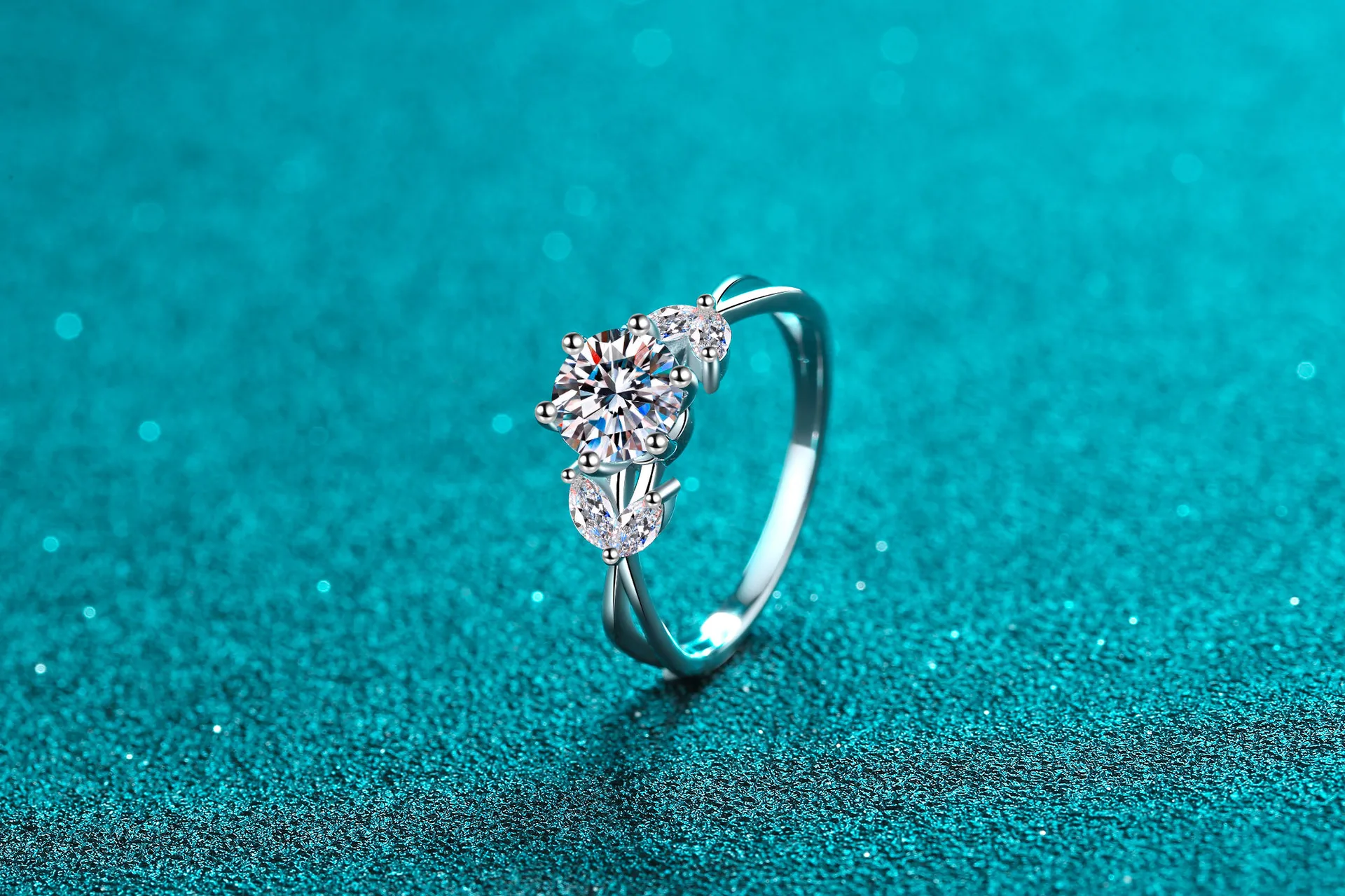 خواتم ماسية للنساء ، مويسانيتي قيراط ، سوليتير لام...