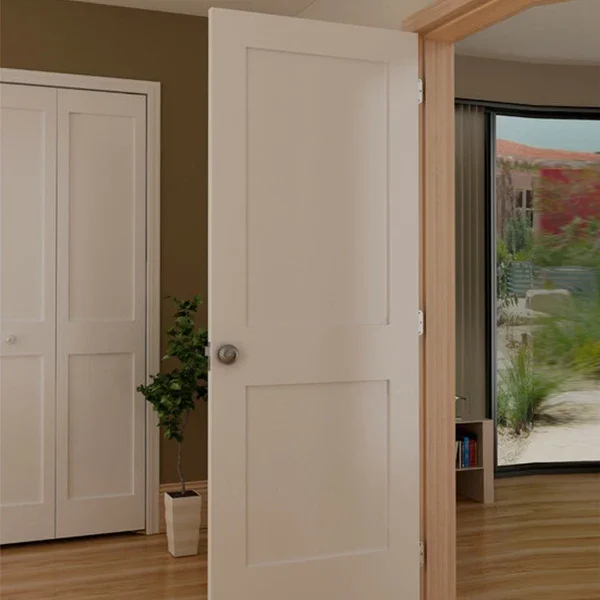 Flush sale luxury villas modern bedroom simple house plain waterproof solid oak wood interior doors 6