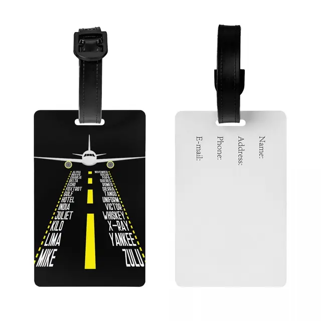 Etiquetas de bagagem personalizadas para pilotos
