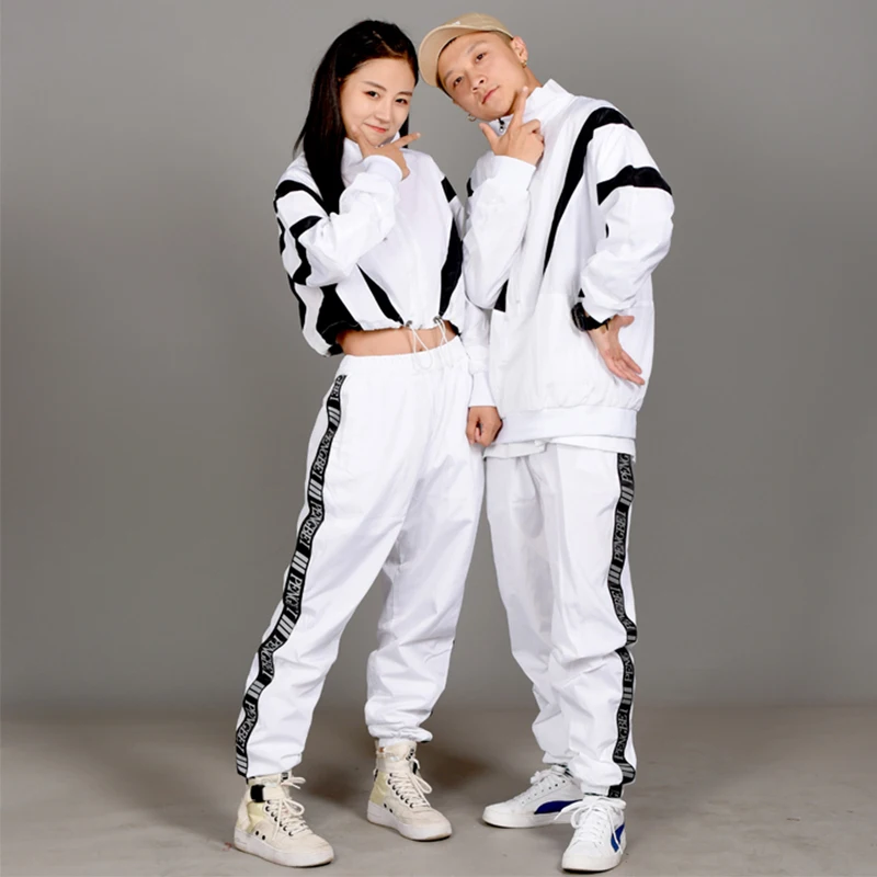

New Hip Hop Dance Costumes Female Street Dancewear Men Jazz Dancing Performance Clothing Adults Modern Stage Outfit DN5384