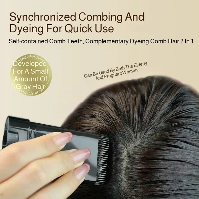 Couvercle spécial de bâton de cheveux, cheveux blancs, stylo de teinture capillaire jetable, racines, réapprovisionnement de la couleur des cheveux, peigne de coloration sans trace longue durée 1