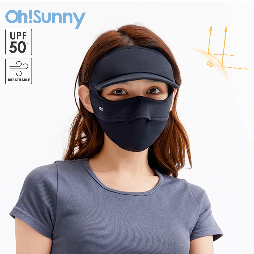 OhSunnyGolfSunshadeMaskUnisexSummerCoolingFiberFaceMasksSun