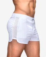 Mens Beach Board Shorts Marathon Pants Elasticity Mesh Breathable Quick Dry Fitness Surfing Sportswear Comfy Loose Home Aro Pant 1