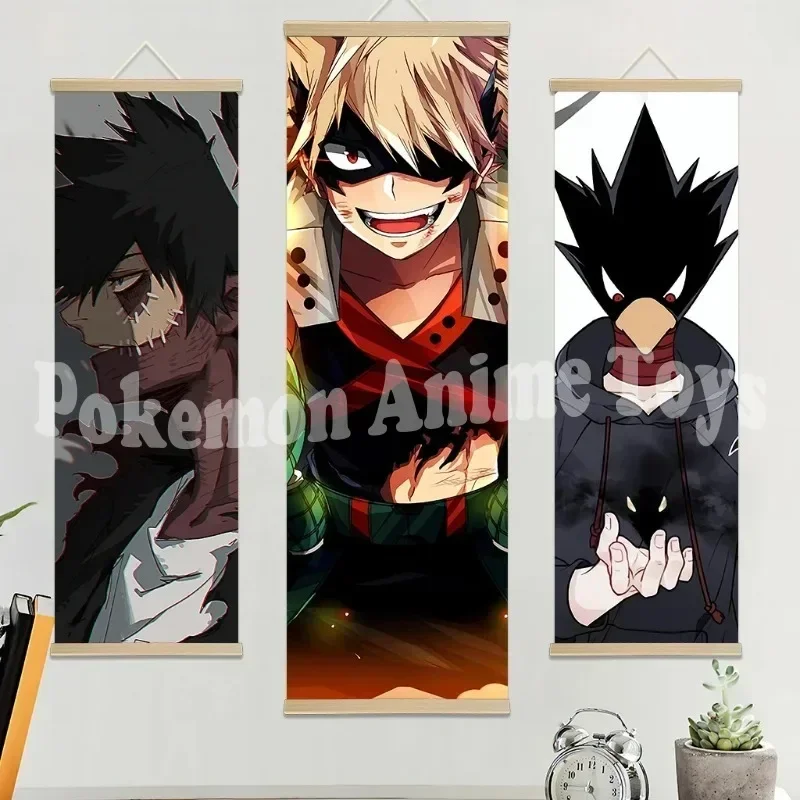 My Hero Academia Retro-Style HD Wall Art Hanging Scroll