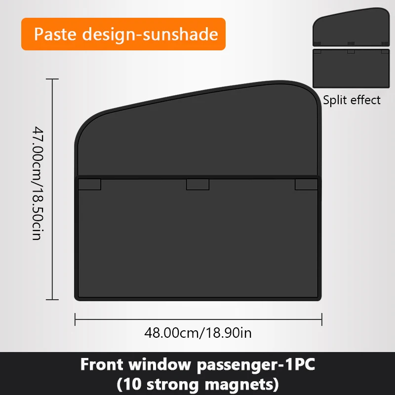 Enhanced Magnetic Car Sunshade Cover with UV Protection and Thicken Middle Paste Design