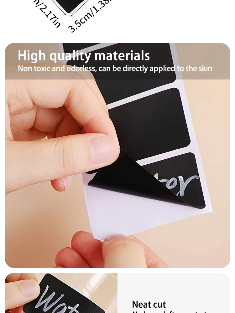 Description Picture 6 of itemWaterproof Chalkboard Stickers, Kitchen Spice Label Stickers, Household Jar Bottle Labels, Spice Writing Labels 150pcs