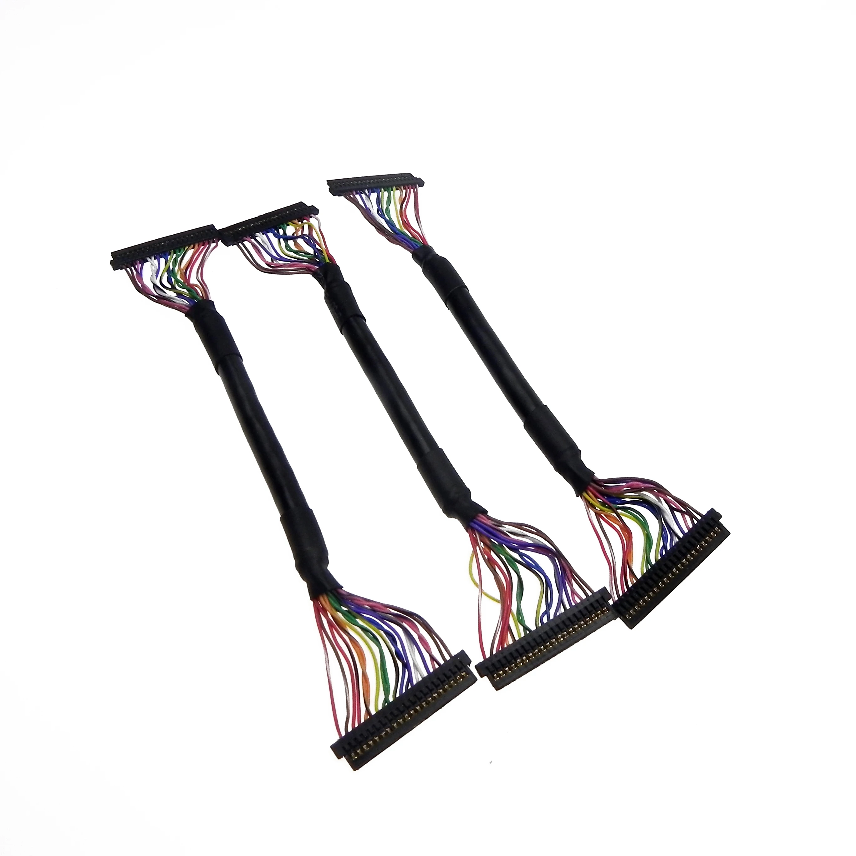 JAE 20핀 커넥터 양쪽 끝이 차폐된 LVDS LCD 케이블 150mm 노트북용