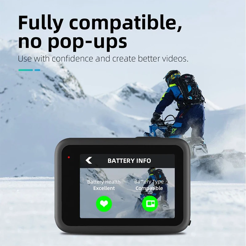 TELESIN 1750 mAh Battery No packaging GoPro Hero 12 11 10 9 3 Ways Fast Charger Box TF Card Storage GoPro Accessories