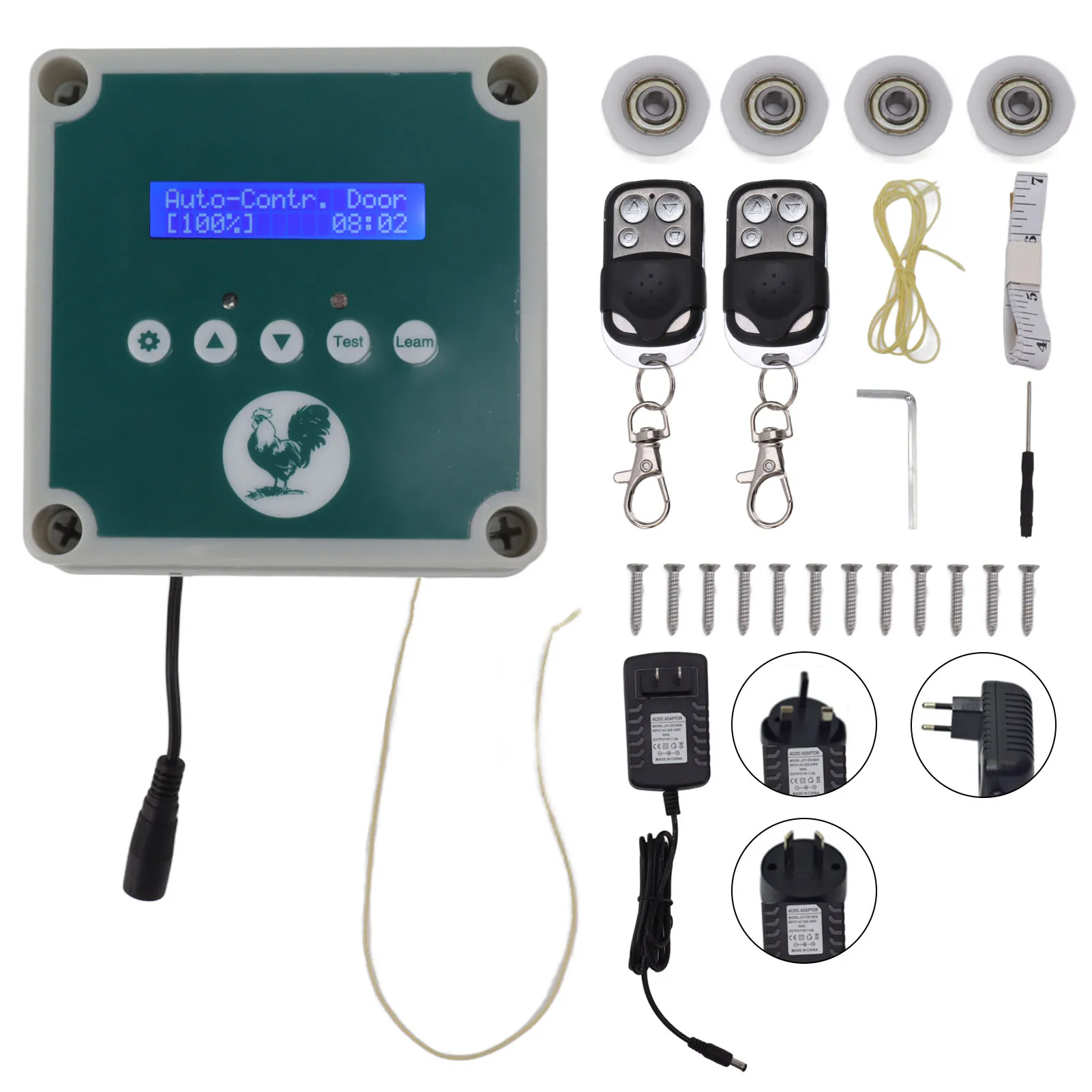 Automatic Chicken Coop Door Controller 100 To 240V Programmable Timer Electric Chicken Door Actuator Motor Set for Farm
