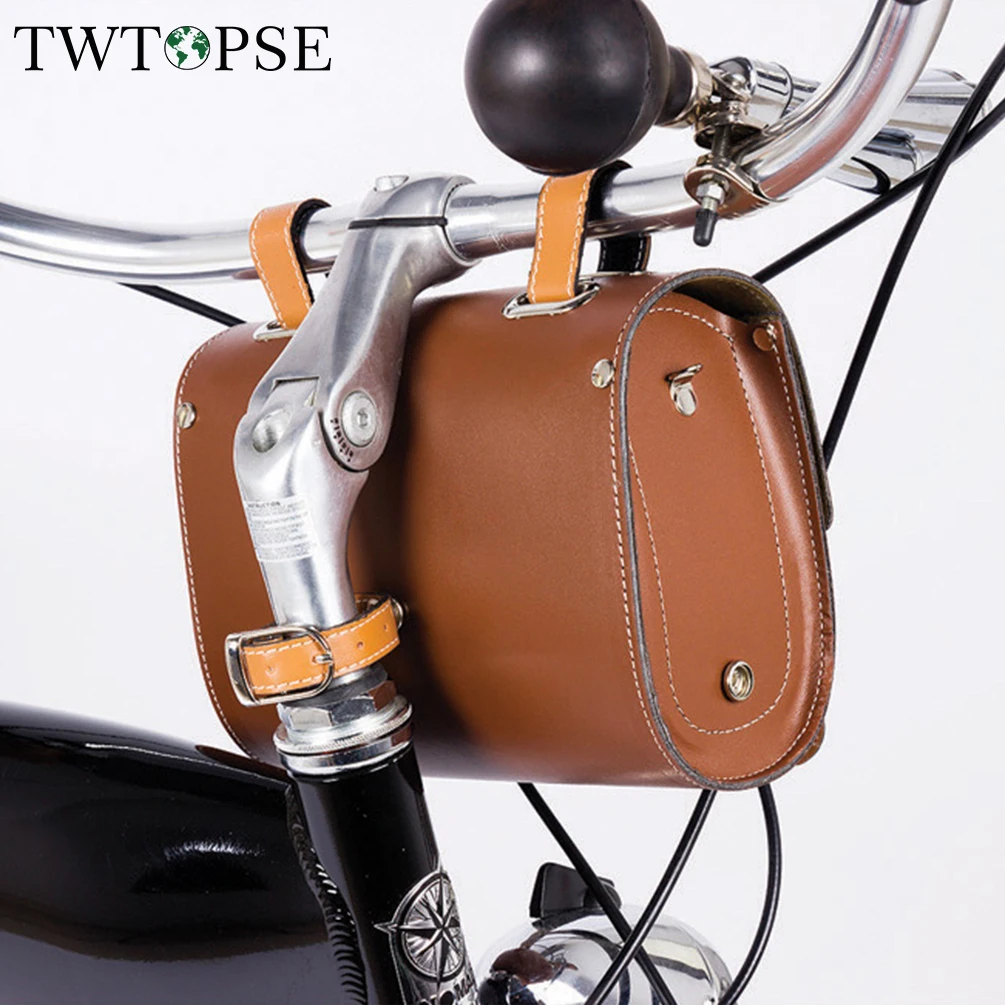 

TWTOPSE Folding Bike Handlebar Bag For Brompton Classic Shoulder Bags Leisure Travel Bikes Frame Bag Vintage Accessory