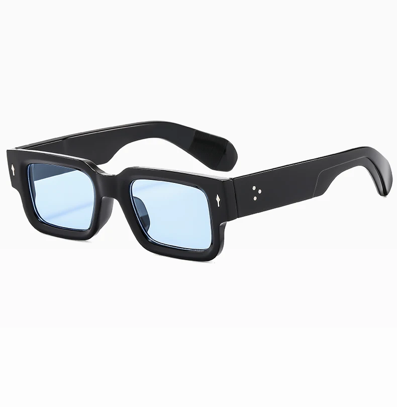 Schutzbrille Y2K Mode Kleine Quadratische Sonnenbrille Frauen Niet Design Sonnenbrille Männer Shades Bunte Rahmen Shades UV400 – Detail 24