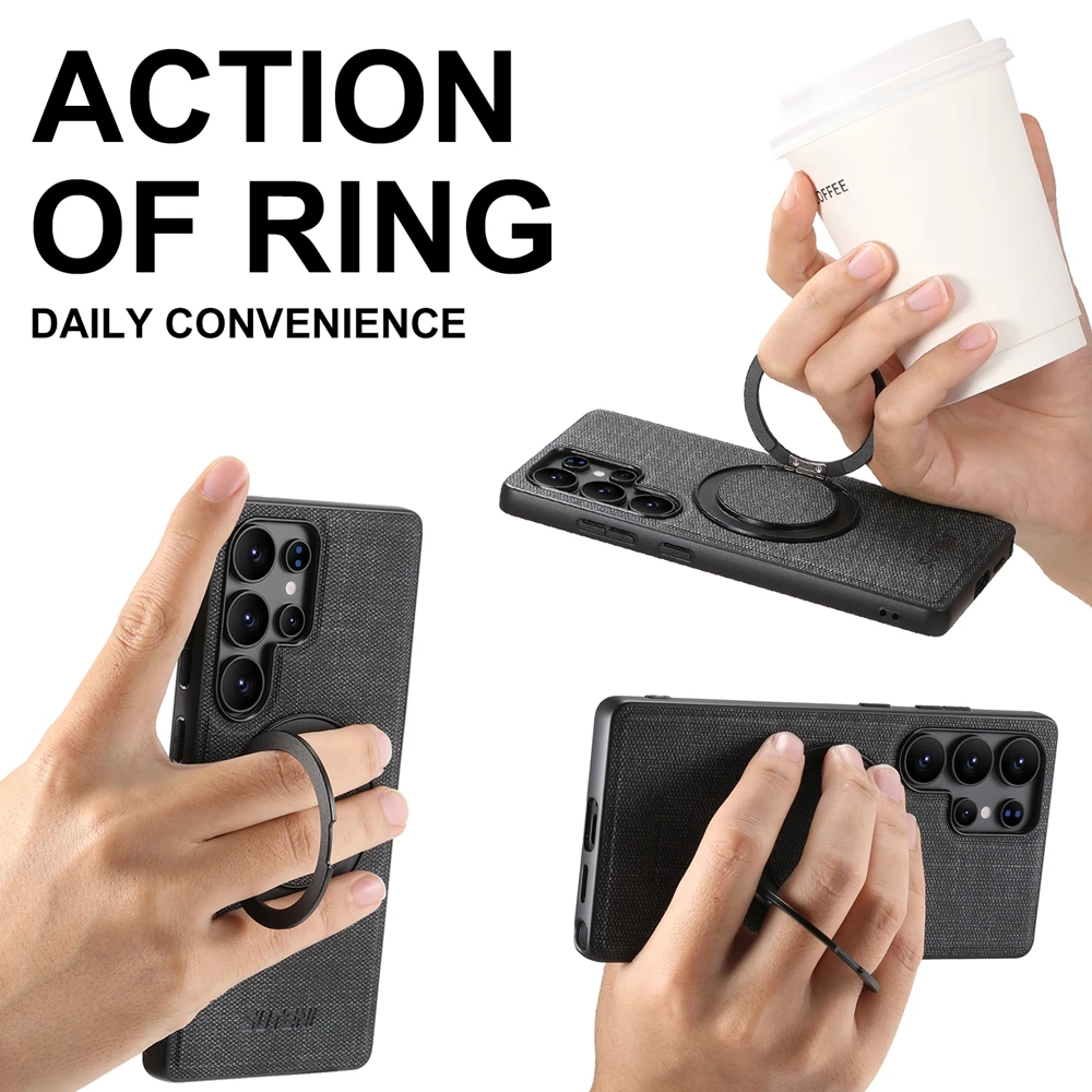 Magnetic 360° Ring Kickstand Phone Case with Magsafe Compatibility