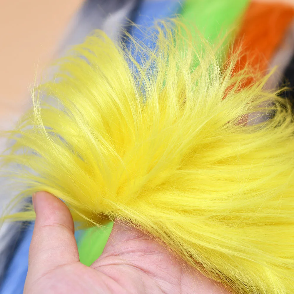 Vibrant 9-Color Synthetic Long Hair Craft Fur
