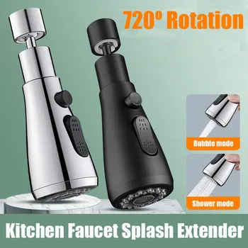 Universal 720° Rotate Kitchen Faucet Extender Aerator Splash Filter Kitchen Washbasin Faucet Bubbler Nozzle