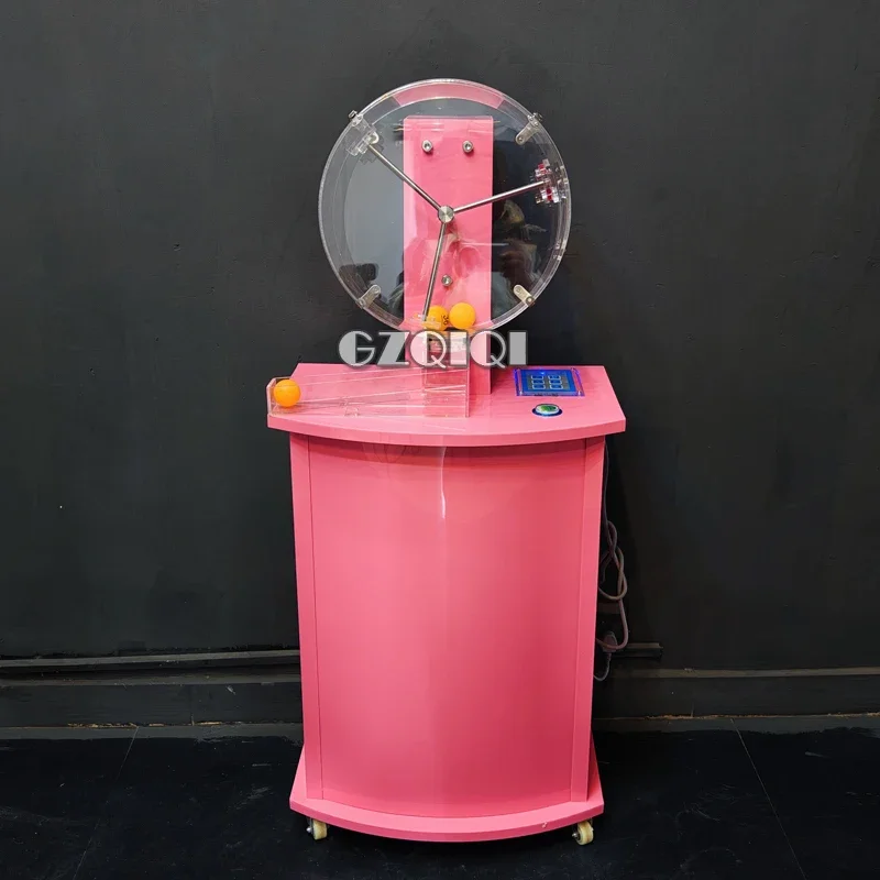 50 balls pink automatic bead shaker bingo lottery machine betting two-color ball