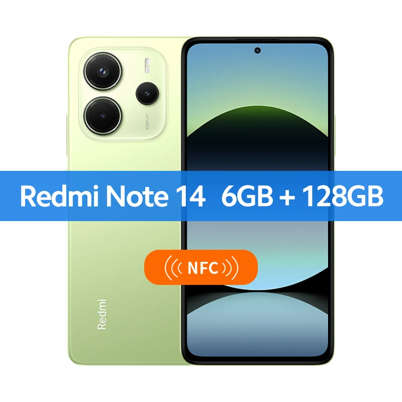 XIAOMI Redmi Note 14 - Smartphone de 8+256GB, Pantalla de 6.67 AMOLED FHD+ 120Hz, MediaTek Helio G99-Ultra, 108MP Camera, TurboCharge 33W, 5500 mAh, Cargador no Incluido, Azul (ES Version