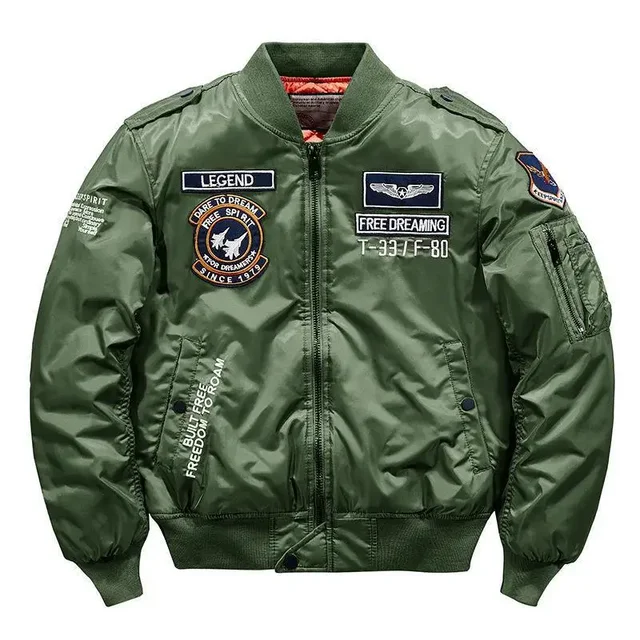 Autumn Winter Bomber Jacket Mens Air Force MA 1 TANK Embroidery Military Baseball Coat Thick Warm Tooling Tactical Pilot Outwear