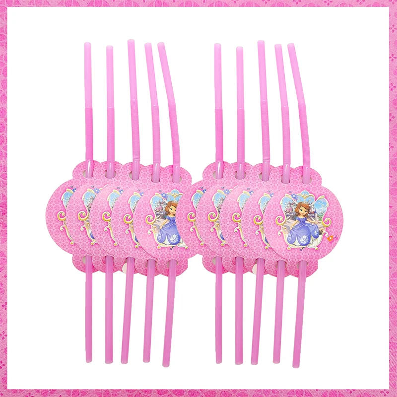 thumbnail image 1 of Decoración para fiesta de cumpleaños con temática de la Princesa Sofía de Disney, juego de vajilla de dibujos animados para fiesta de baby shower de niña, decoración con globos, suministros para event, 1 of 5