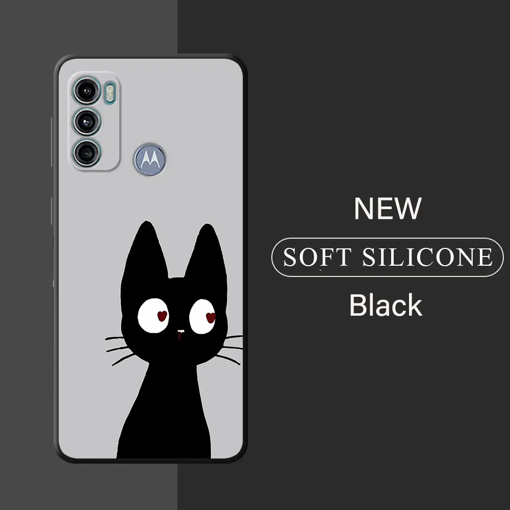 Adorable Lucky Cat Black Soft Phone Case