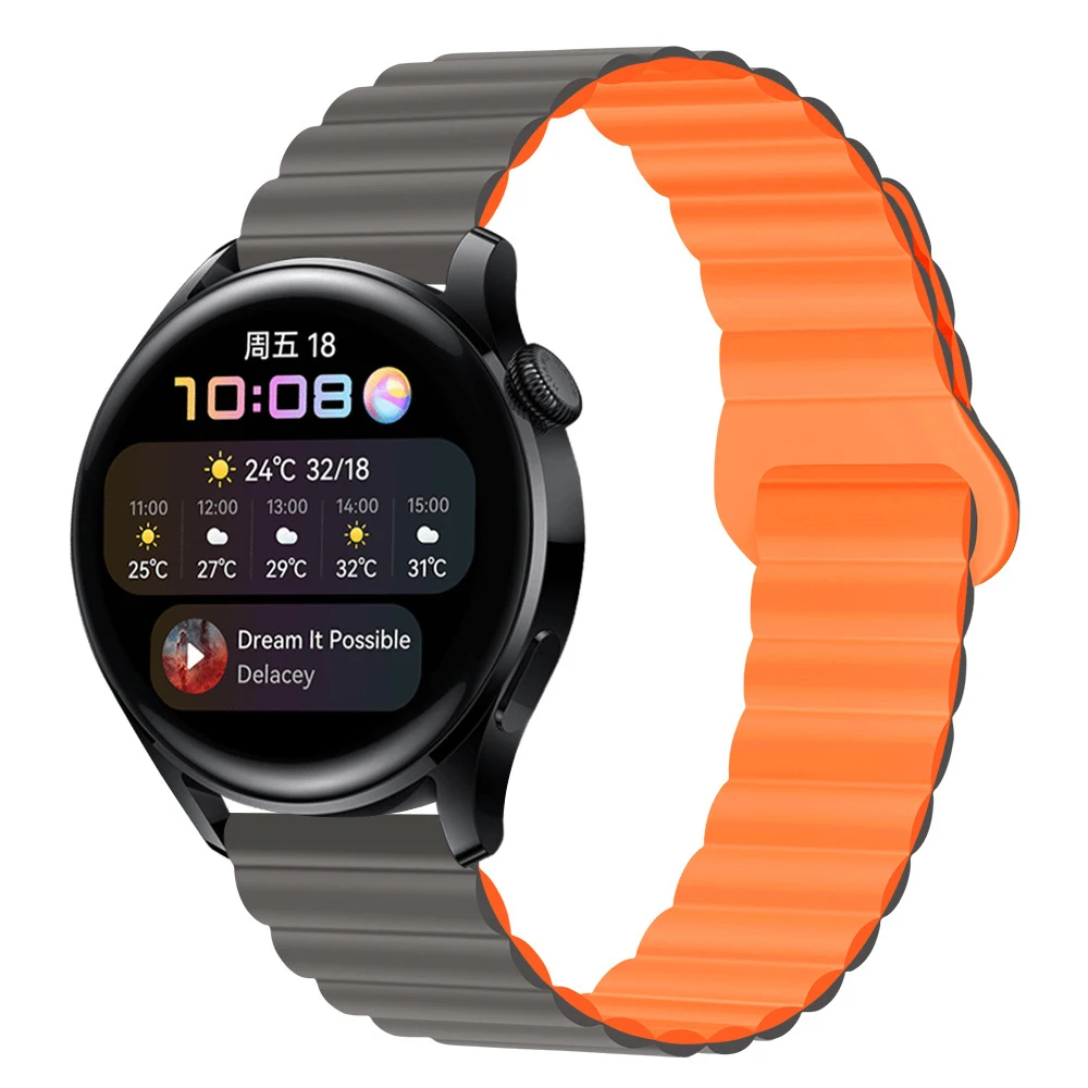 Premium Magnetic Silicone Strap for Smartwatches - 20mm/22mm Watchband