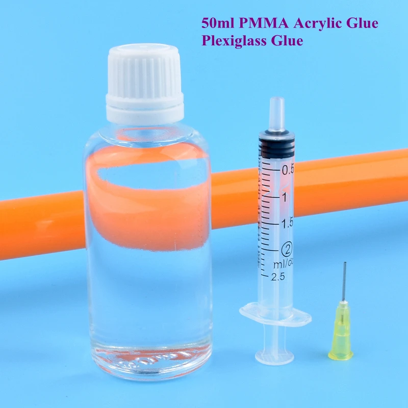 50ml PMMA Acrylic Glue Nontrace Rapid Curing Plexiglass Pipe Adhesive