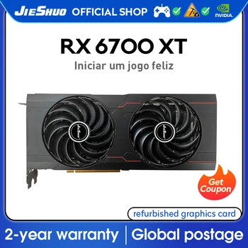 JIESHUO AMD RX 6700XT 12GB Gaming Graphics Card Desktop Computer Video Office KAS RVN CFX ETC Better Than RTX 3060 TI Gaming GPU 1