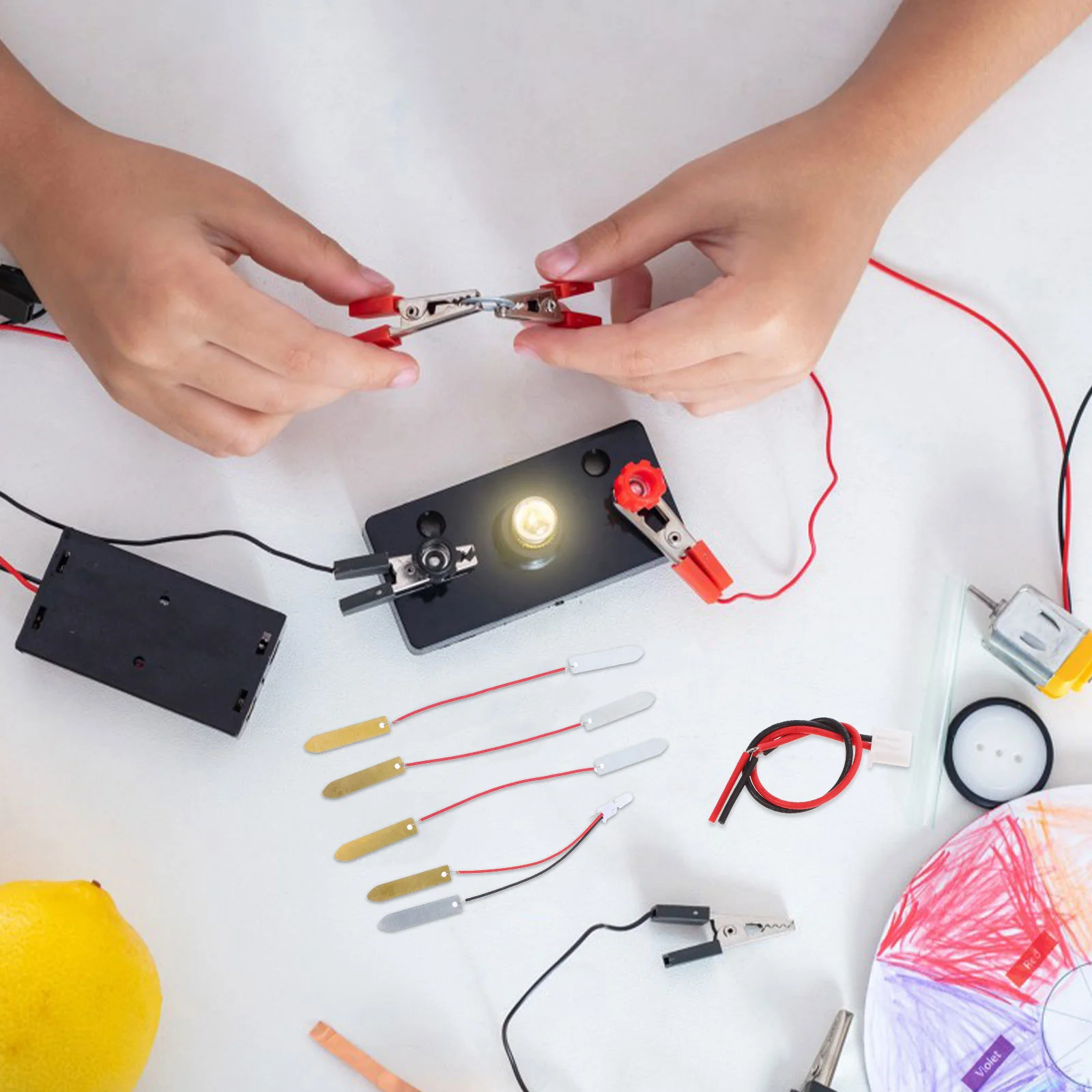 Fruit Material Small Science Experiments Electronic Toys Kit Electrical Circuit Kids Electricity Batteries
