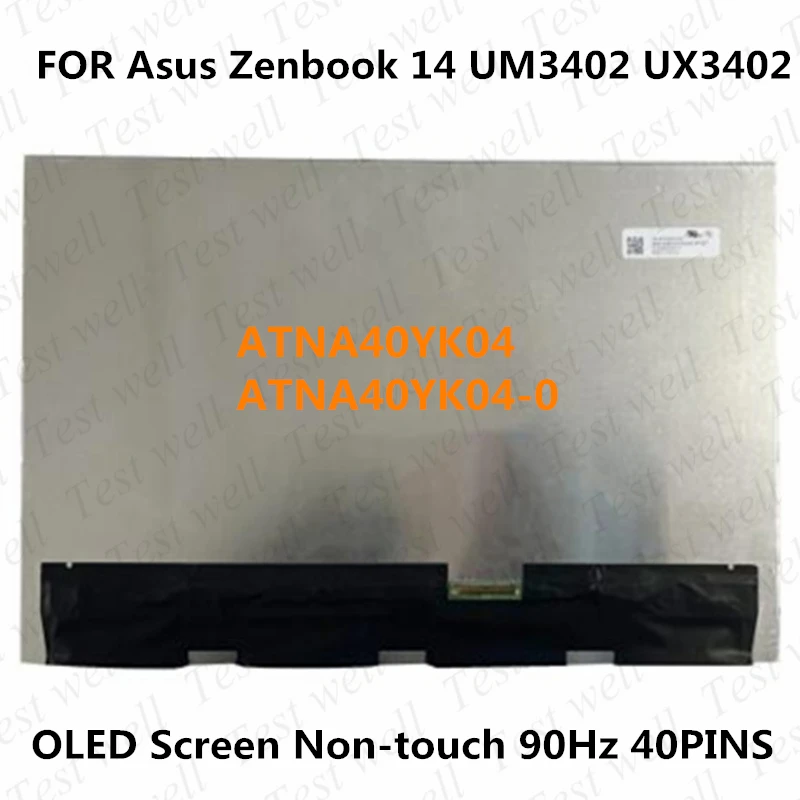 Originale A + 14 ''Atna40Yk04 Atna40Yk04-0 Per 2022 Asus Zenbook 14 Um3402 Ux3402 Schermo Oled 2.8K Oled 90Hz Non Touch
