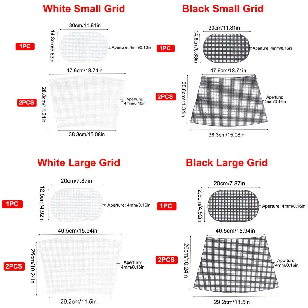 1 Set Black/White Plastic Mesh Canvas Bag Sheets Plastic Net Cover DIY Crafting Handbag Accessories Acrylic Yarn Crafting Knit