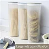 Noodle Storage Box Hanging Noodle Spaghetti Bucket Transparent Storage Jar Kitchen Sealed Jars For Grains Cereals Storage 1