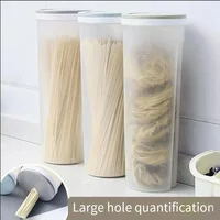 Noodle Storage Box Hanging Noodle Spaghetti Bucket Transparent Storage Jar Kitchen Sealed Jars For Grains Cereals Storage 1