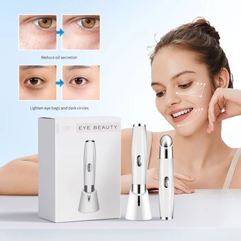 Eye LED Vibration Lifting Massager Remove Eyes Bags Dark Circle Heating Beauty Pen Eye Skin Firming Care Tool 1