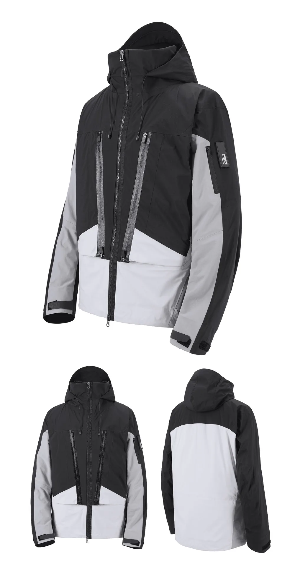 Reindee Lusion 23aw All-weather hooded hard-shell 3L outdoor ski jacket carrying sling multiple pockets adjustable hood techwear