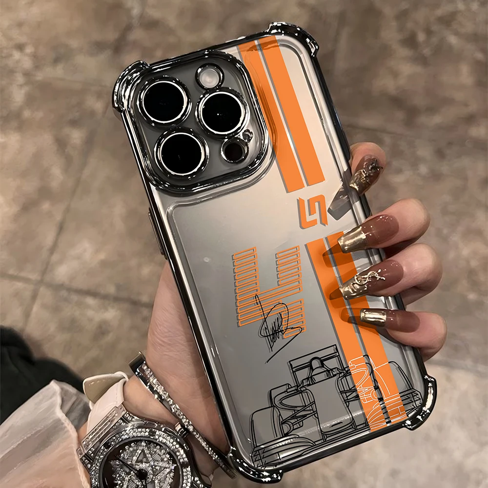 Plating Airbag Anti-Fall Phone Case with Lando Norris Design