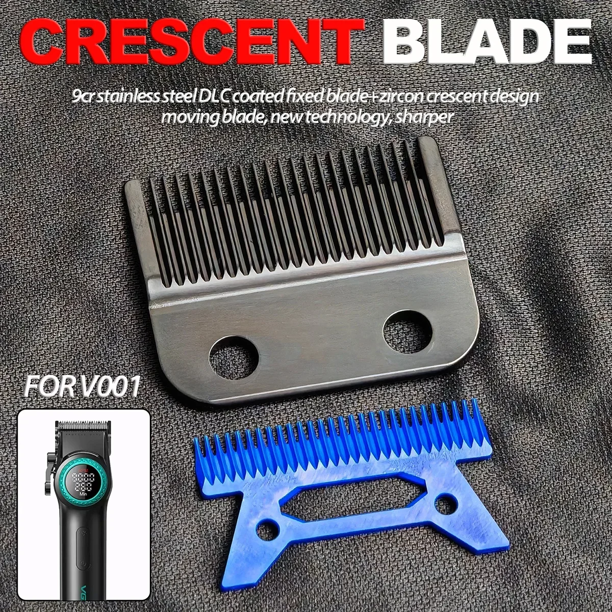 Blue Fade BRDCLIP Blade for V001 8148 V003 R77F M10 Madeshow Wmark Kulilang Vgr Barbes Professional Electric Clipper Blade 5