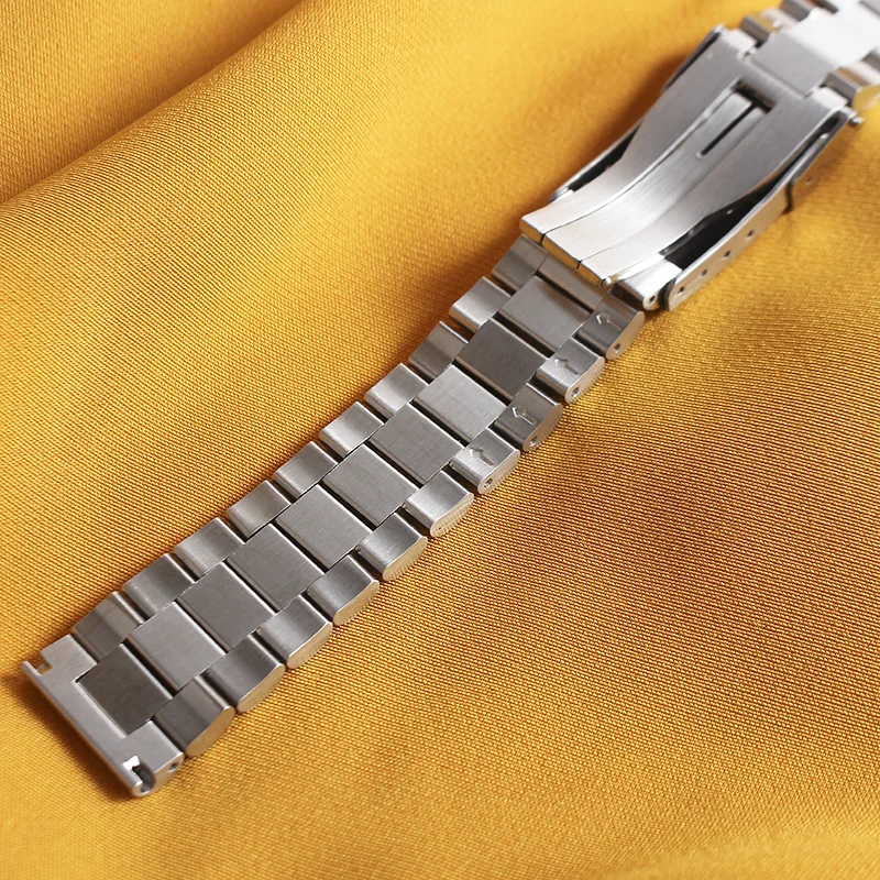 High Quality Stainless Steel Watchband Straight End Silver Bracelet 20mm Solid Band Folding Clasp For TAG Watch Stock