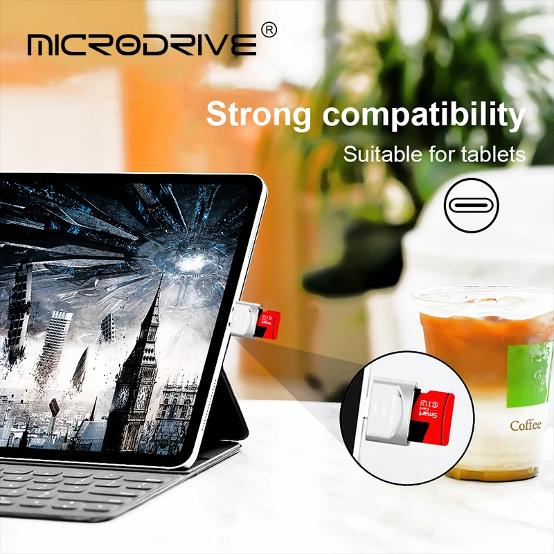 USB-C Memory Card Reader Adapter for SD and Micro SD Cards