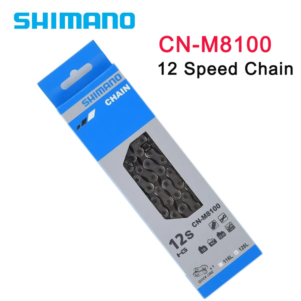 

Shimano DEROE SLX XT CN-M8100 12-Speed Bicycle Chain Road MTB Bike 126L 12V Mountain Bike Chain with Quick-Links Bike Accessory