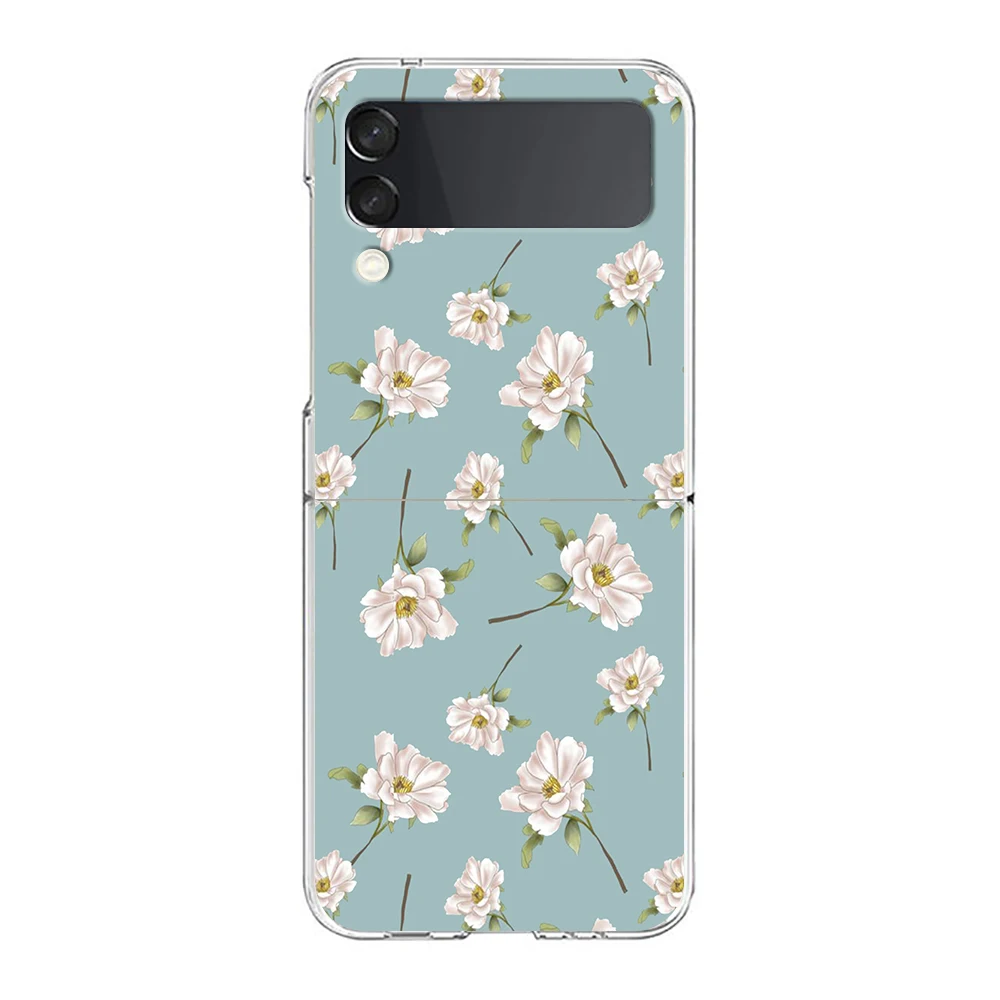 Artistic Flower Design Shockproof Dustproof Hard Folding Phone Case