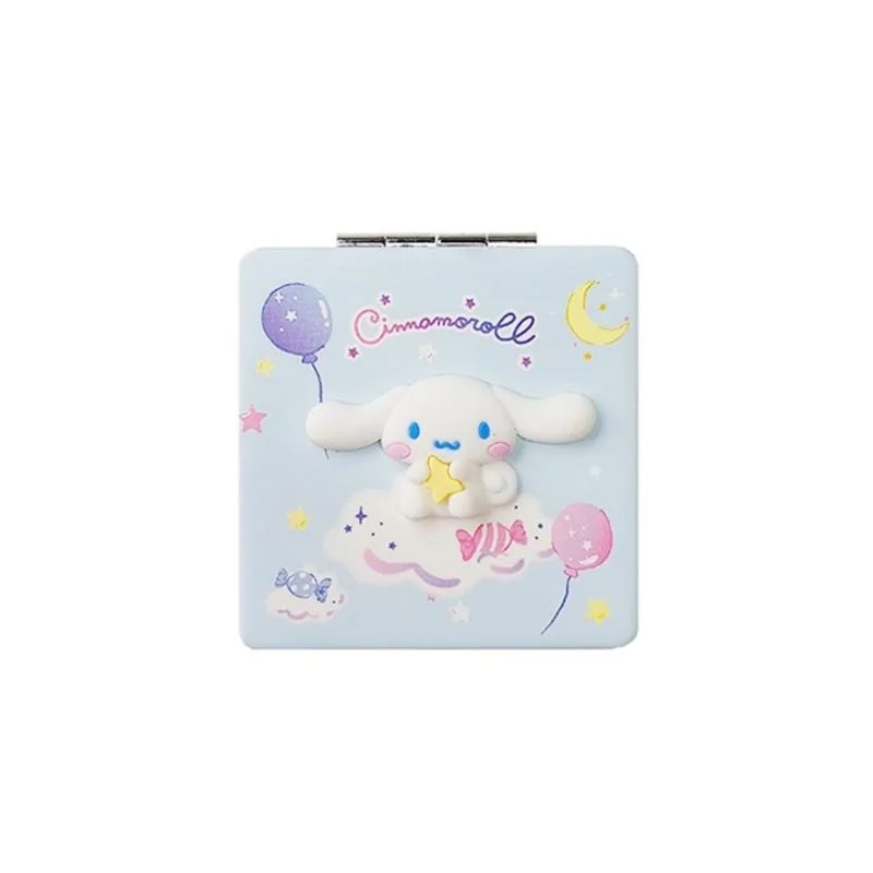 Kawaii Kuromi Sanrio Melody Pochacco Portable Folding Mirror Cute Anime Cartoon Toys Doll Femal Cosmetic Mirrors Makeup Gifts