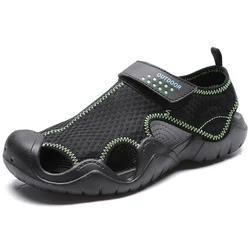 Men's Sandals Summer Thick Sole Closed Toe Shoes for Hiking Wading Fishing Beach Shoes Sneakers for Men
